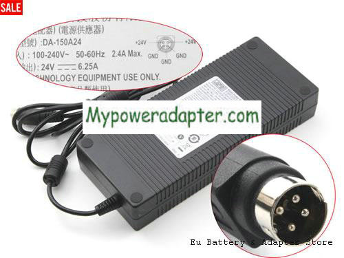 APD DA-150A24 Power AC Adapter 24V 6.25A 150W APD24V6.25A150W-4PIN