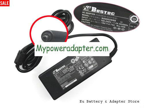 BESTEC NA9002WBB Power AC Adapter 19V 4.74A 90W BESTEC19V4.74A90W-4.0x1.7mm