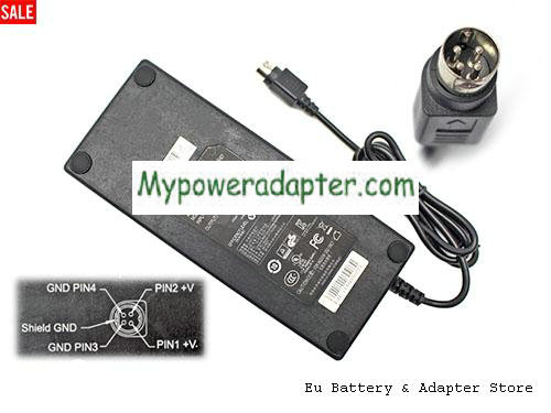 GEnuine CWT CAD120121 Ac Adapter 12v 10A 120W Power Supply Round with 4 Pins