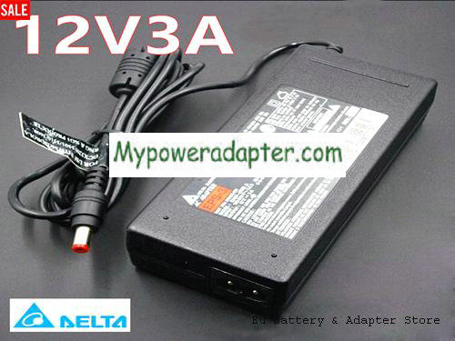 DELTA DCX 3600 Power AC Adapter 12V 3A 36W DELTA12V3A36W-5.5x2.1mm