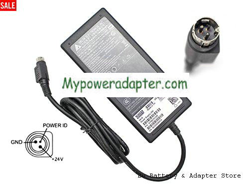 DELTA 01750151330 Power AC Adapter 24V 2.6A 62W DELTA24V2.6A62W-3PIN