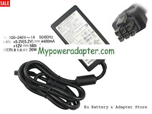 CISCO 857 WIRELESS ROUTERS Power AC Adapter 5.2V 4.4A 26W DELTA5.2V4.4A26W-molex-6Pin