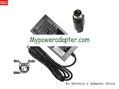 WINPOS WP-520 Power AC Adapter 24V 2.1A 50W EPSON24V2.1A50W-3Pins