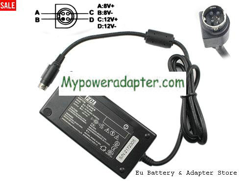 Genuine FDL FDL1204E Ac Adapter 12v 1A 8v 4A 36W Dual output PowerSupply