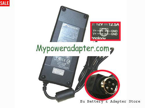 FSP FSP150-AHAN1 Power AC Adapter 12V 12.5A 150W FSP12V12.5A150W-4PIN-B