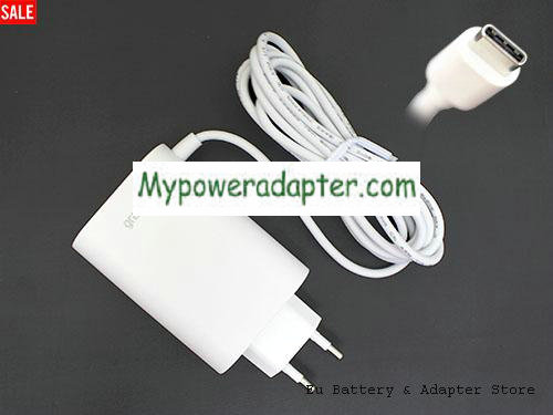 Genuine LG White ADT-65DSU 65W Type C Adapter USB-PD 20v 3.25A Power Supply