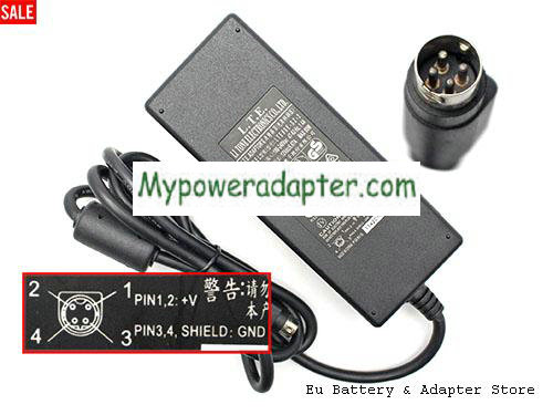 Genuine LTE LTE90E-S2-2 AC Adapter 12v 6.67A Power Supply 90W Round with 4 Pins