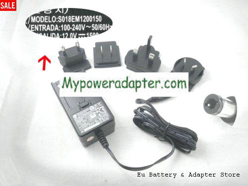 Genuine Power Supply S018EM1200150 12.0V 1500mA Switching Ac Adapter