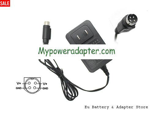 MOSO MSA-C1500IC12.0-18P-MX Power AC Adapter 12V 1.5A 18W MOSO12V1.5A18W-4PIN