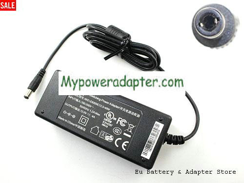 MOSO MSP-Z4000IC12.0-48W Power AC Adapter 12V 4A 48W MOSO12V4A48W-5.5x2.5mm