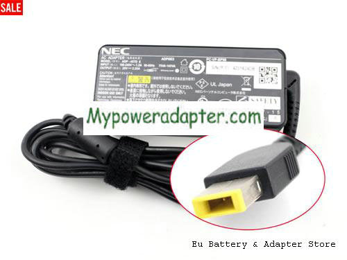 NEC PC-HZ750BAB Power AC Adapter 20V 2.25A 45W NEC20V2.25A45W-rectangle
