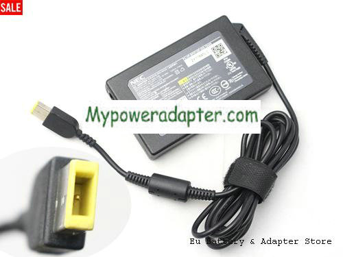 NEC PA-1650-37N Power AC Adapter 20V 3.25A 65W NEC20V3.25A-65W-rectangle-pin