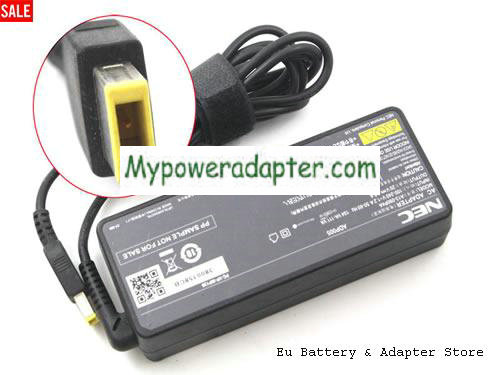 NEC A13-090P4A Power AC Adapter 20V 4.5A 90W NEC20V4.5A90W-rectangle-pin