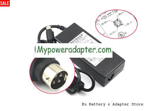NETGEAR 332-10384-01 Power AC Adapter 12V 7.5A 90W NETGEAR12V7.5A90W-4pin