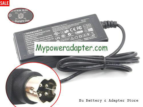 Ac Dc adapter for 4-Pin Powertron Electronics Corp. 5V 6.5A 32.5W PA1065-050T2B650 Swit
