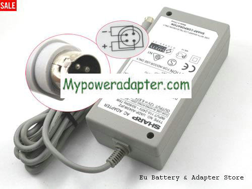 Genuine Sharp E6B27D ac adapter UADP-A043WJPZ 12v 6.67A 4 Pin Grey Power Supply