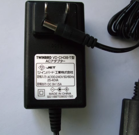 *Brand NEW*TWINBIRD VD-CH38-T 9V 1.67A AC/DC Adapter Power Supply