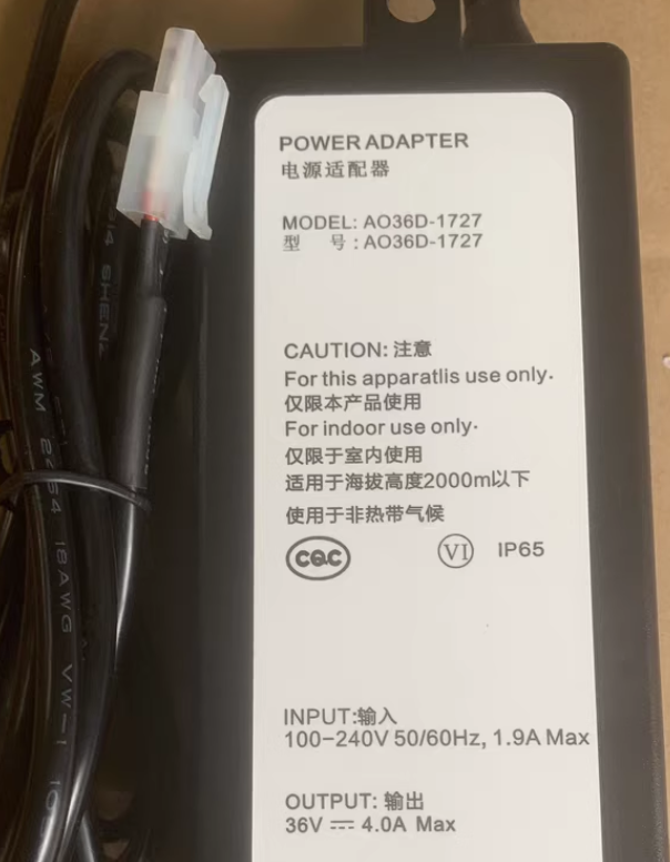 *Brand NEW*A.O.SMITH 36V 4.0A AC ADAPTER Ao36d-4.0a POWER SUPPLY