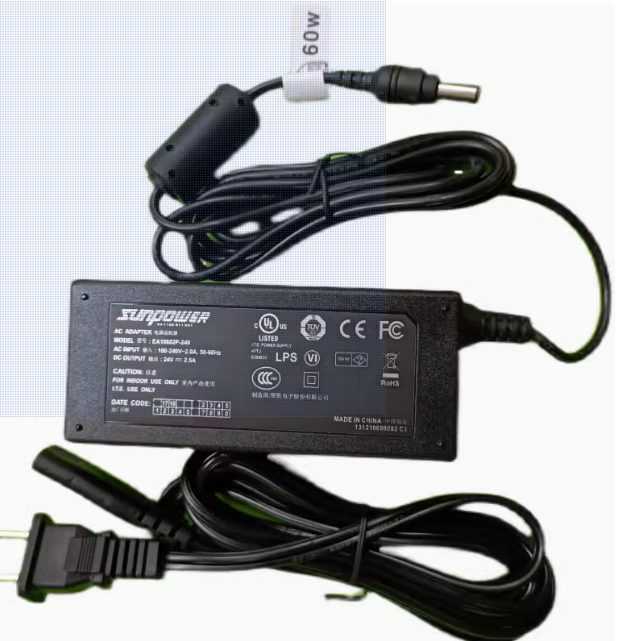 *Brand NEW*5.5*2.1MM 24V 2.5A AC/DC Adapter SUNPOWER EA10682P-240 Power Supply