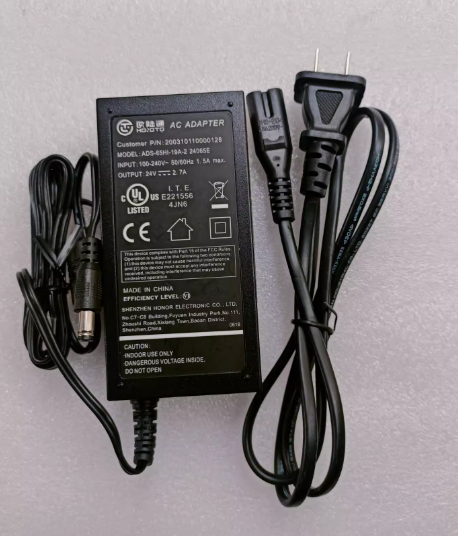 *Brand NEW*ADS-65HI-19A-2 24065E HOIOTO 24V 2.7A AC/DC Adapter Power Supply - Click Image to Close