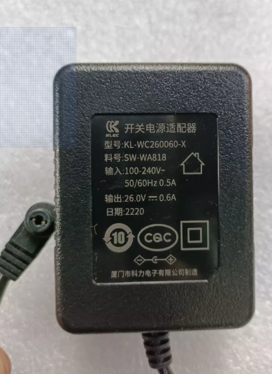 *Brand NEW*KL-WC260060-X 26V 0.6A AC/DC Adapter 3.0 Power Supply