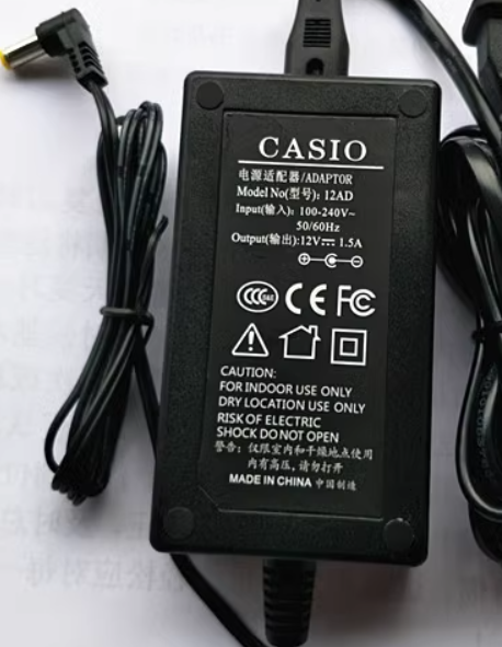 *Brand NEW* AD-12CL CT799 CASIO 12AD CT-688 788 877 12V 1.5A AC Adapter Power Supply - Click Image to Close