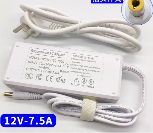 *Brand NEW* 1201F-120-7500 12V 7.5A AC ADAPTER Power Supply - Click Image to Close