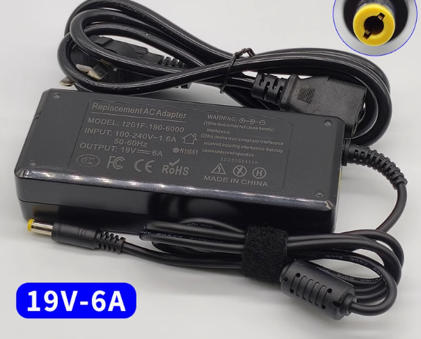 *Brand NEW*1201F-190-6000 19V 6A AC/DC ADAPTER Power Supply - Click Image to Close