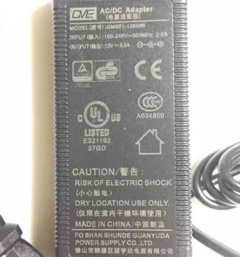 *Brand NEW* 12V 5.0A AC/DC ADAPTER GVE GM601-120500 oppo LED Power Supply