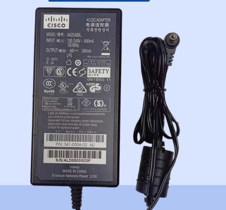 *Brand NEW*48V 380mA AC/DC ADAPTER CISCO AA25480L AP 1142 1242 1602 2602 2702 3602 3702