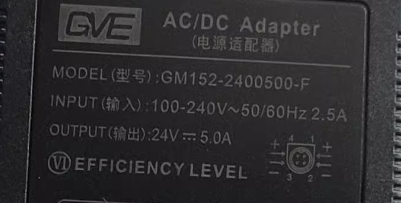 *Brand NEW* GVE GM152-2400500-F 24V 5A 120W AC/DC ADAPTER Power Supply