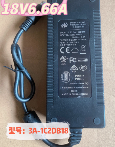 *Brand NEW*ENG 3A-1C2DB18 18V 6.66A AC/DC ADAPTER Power Supply - Click Image to Close