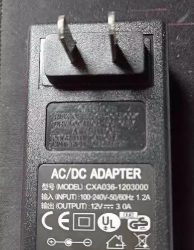 *Brand NEW*12V 3A AC/DC ADAPTER CXA036-1203000 Power Supply - Click Image to Close