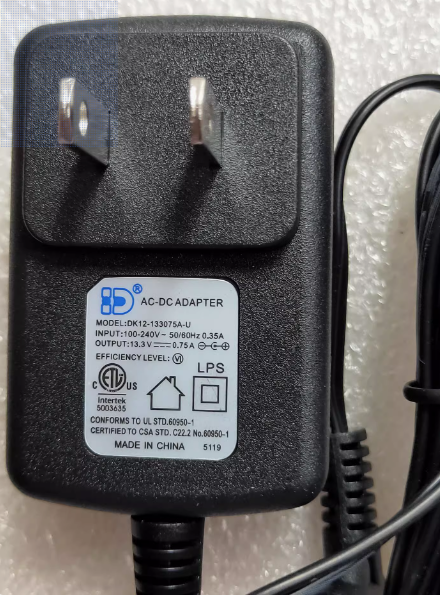 *Brand NEW*13.3V 0.75A AC/DC ADAPTER Shark DK12-133075A-U Power Supply