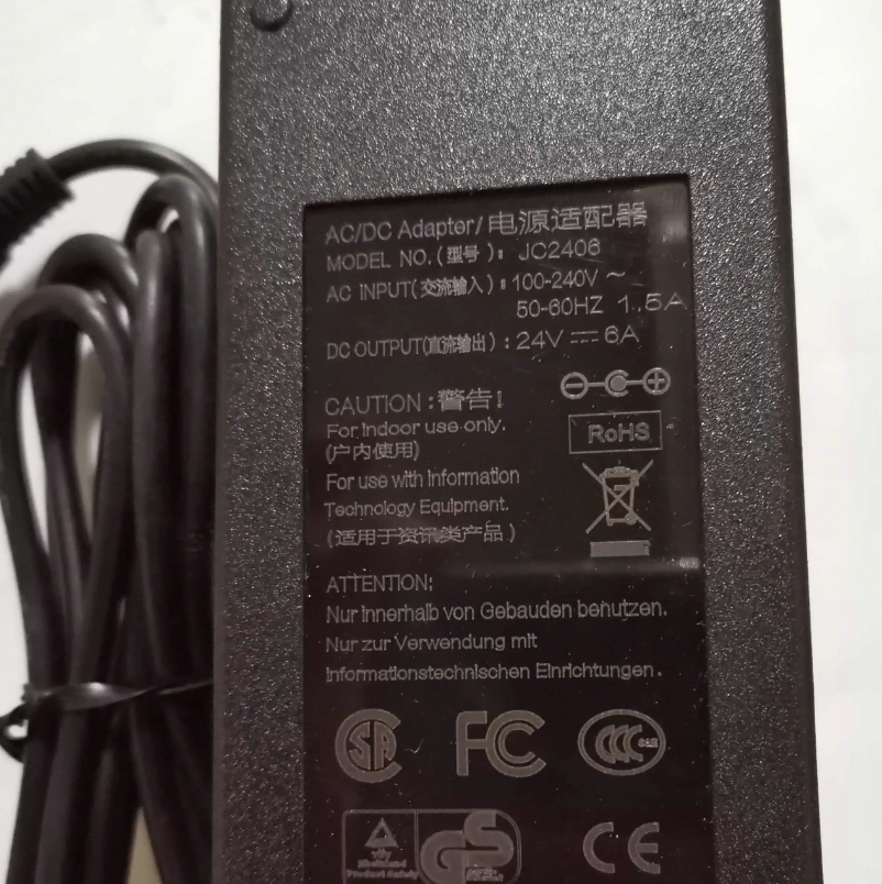 *Brand NEW* JC2406 24V 6A AC/DC Adapter Power Supply