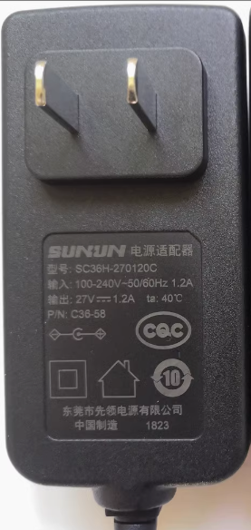 *Brand NEW*27V 1.2A AC/DC Adapter SUNUN SC36H-270120C Power Supply