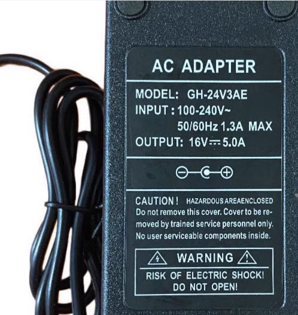 *Brand NEW*GH-24V3AE 16V 5.0A AC/DC Adapter Power Supply