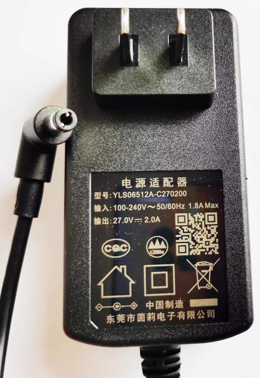 *Brand NEW*5.5mm*2.5/2.1mm YLS06512A-C270200 27V 2A AC ADAPTER Power Supply