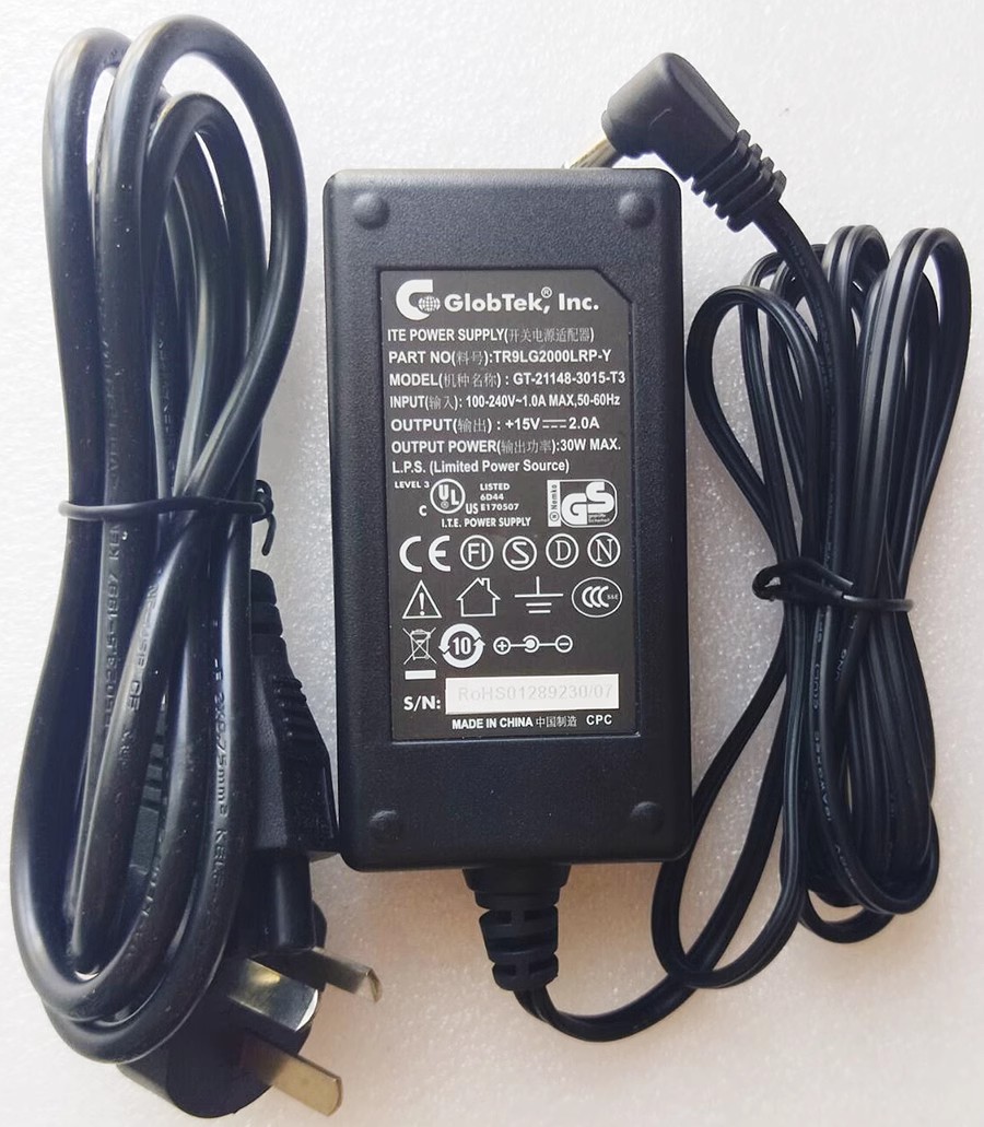 *Brand NEW*Globtek,Ine GR9LG2000LRP-Y GT-21148-3015-T3 15V 2.0A 30W AC ADAPTER Power Sup