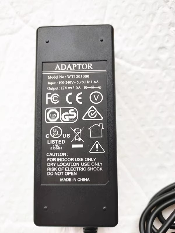 *Brand NEW* ADAPTOR WT1203000 12v 3A AC DC ADAPTHE POWER Supply