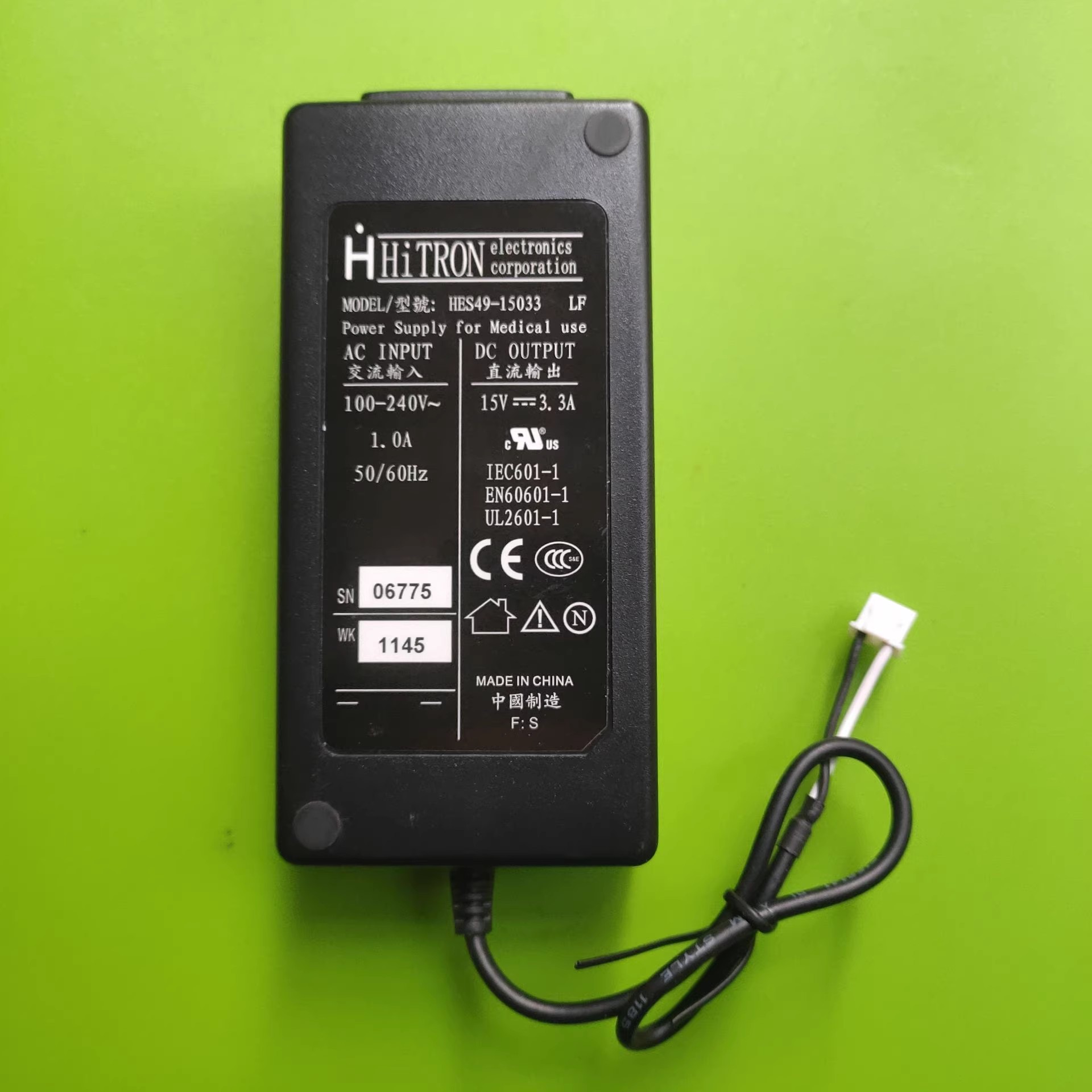 *Brand NEW* hes49-15033 hitron 15V 3.3A AC DC ADAPTHE POWER Supply