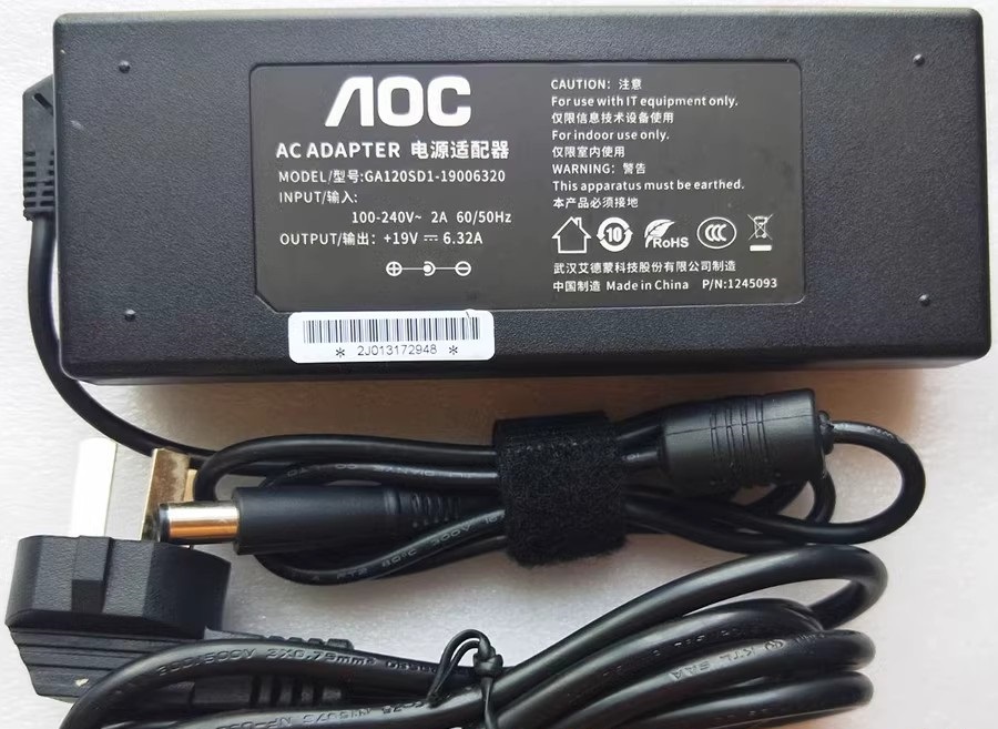 *Brand NEW*AOC 120W 19V 6.32A AC ADAPTER GA120SD1-19006320 Power Supply