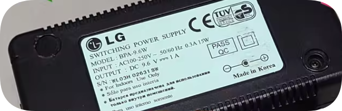 *Brand NEW*Original BPA-9.6W LG 9.6V 1A AC ADAPTER Power Supply