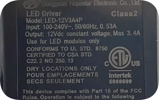 *Brand NEW*Original 12V 3.4A 40.8W AC ADAPTER LED-12V3A4P Power Supply