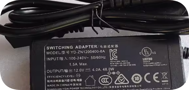 *Brand NEW*Original YD-ZN1200400-6A 12V 4A 48.0W AC ADAPTER Power Supply