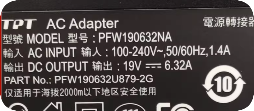 *Brand NEW*Original PFW190632NA 19V 6.32A 120W AC Adapter Power Supply