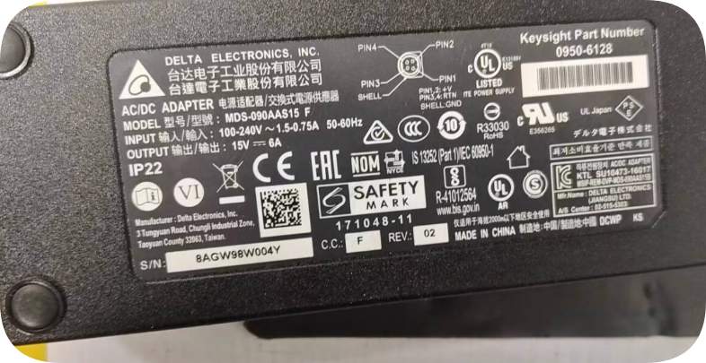 *Brand NEW*FSP Delta 15V6A four-pin 4-hole 4-core power adapter MDS-090AAS15 F converter