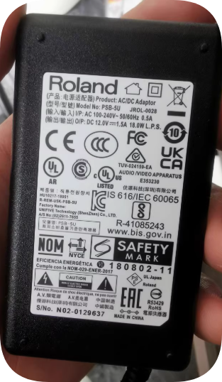 *Brand NEW*Roland DC 12.0V1.5A power adapter PSB-5U charger line transformer electronic