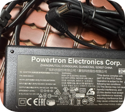 *Brand NEW* 24V2A Power Adapter 24V48W PA1050-240T2B200 Guangheng Technology Elbow Turn