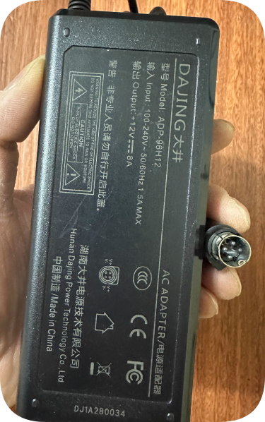 *Brand NEW*DAJING output +12V 8A round port four-pin 4-core 96Wmodel ADP-96H12 power ad